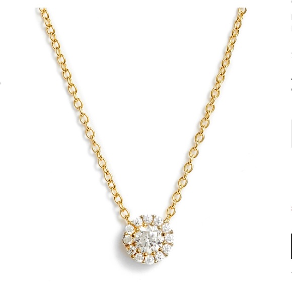 Nordstrom Cubic Zirconia Halo Pendant 